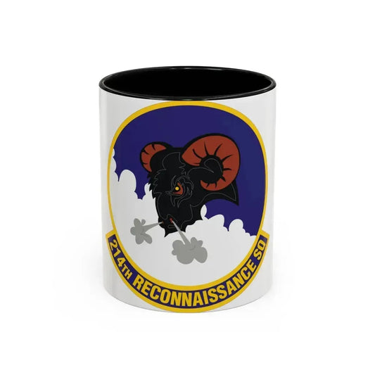 214th Reconnaissance Squadron (U.S. Air Force) Accent Coffee Mug 11oz Black - Go Mug Yourself