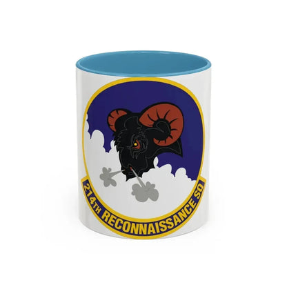 214th Reconnaissance Squadron (U.S. Air Force) Accent Coffee Mug 11oz Light Blue - Go Mug Yourself
