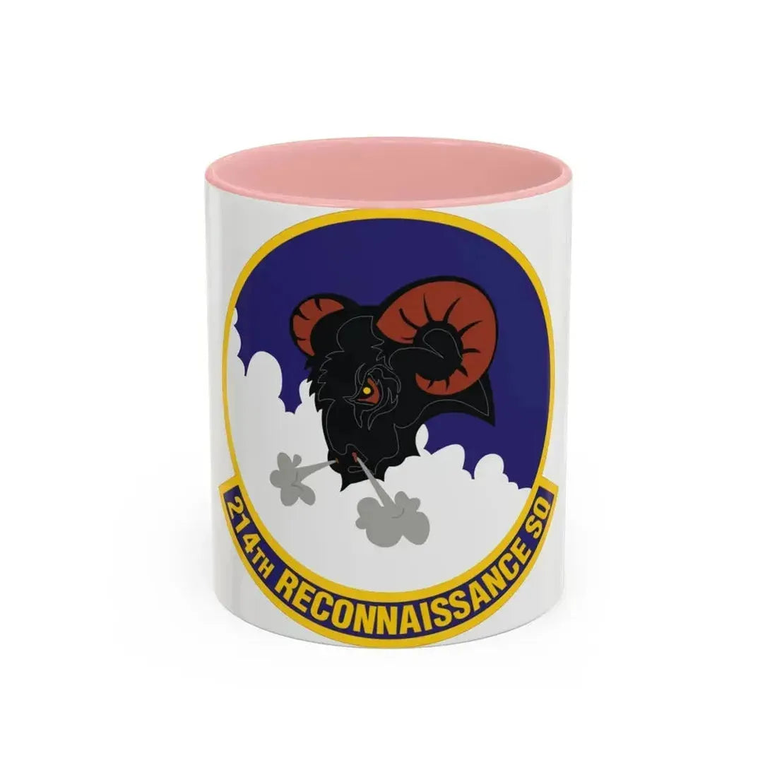 214th Reconnaissance Squadron (U.S. Air Force) Accent Coffee Mug 11oz Pink - Go Mug Yourself