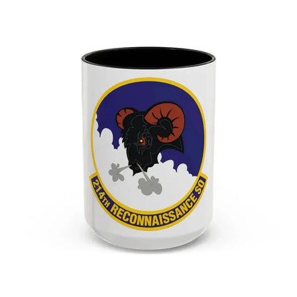 214th Reconnaissance Squadron (U.S. Air Force) Accent Coffee Mug 15oz Black - Go Mug Yourself