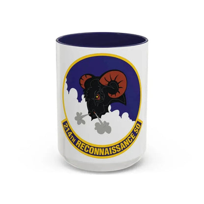 214th Reconnaissance Squadron (U.S. Air Force) Accent Coffee Mug 15oz Navy - Go Mug Yourself