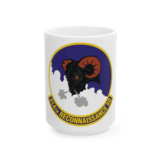 214th Reconnaissance Squadron (U.S. Air Force) White Coffee Mug 15oz - Go Mug Yourself