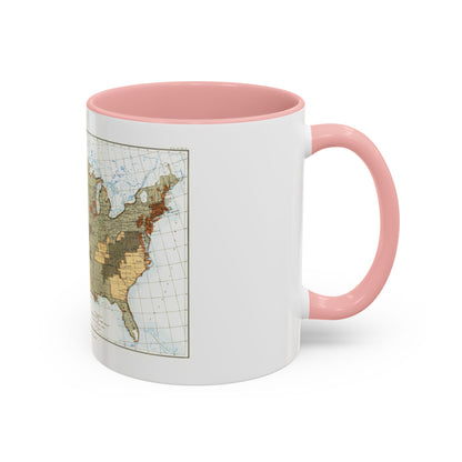 USA - The United States (1892) (Map) Accent Coffee Mug