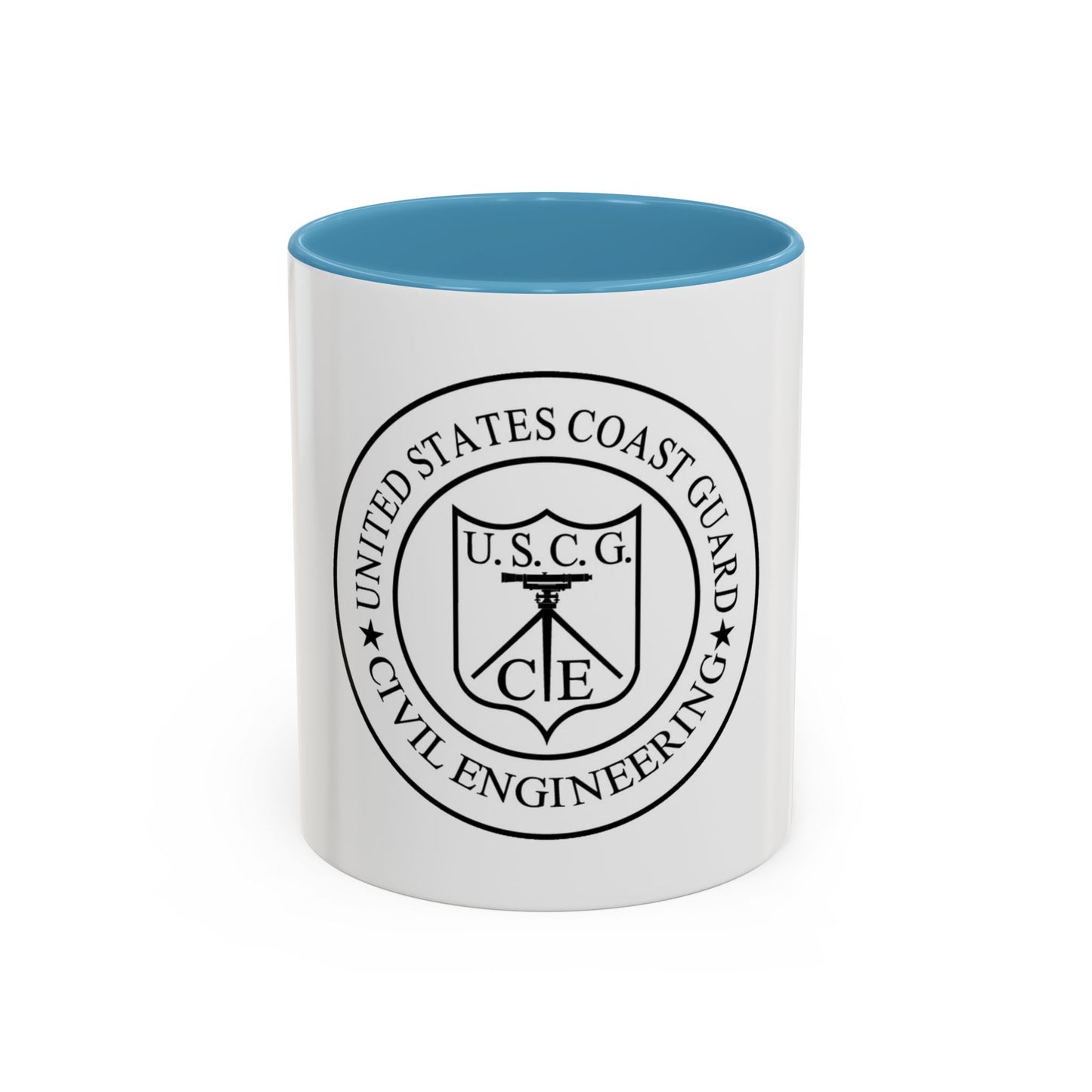 USCG Civil Engineering (U.S. Coast Guard) Accent Coffee Mug