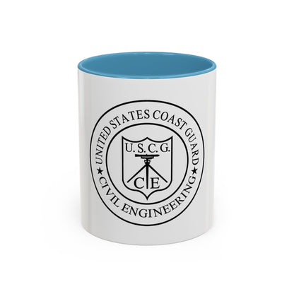 USCG Civil Engineering (U.S. Coast Guard) Accent Coffee Mug