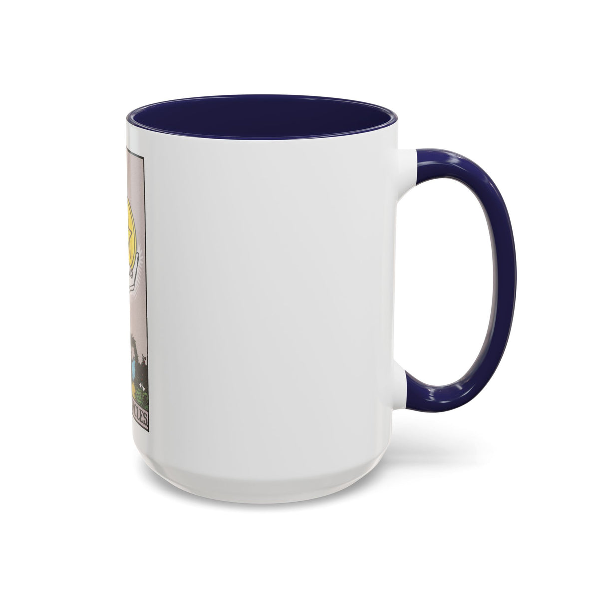 The Ace of p of Pentacles (Tarot Card) Accent Coffee Mug