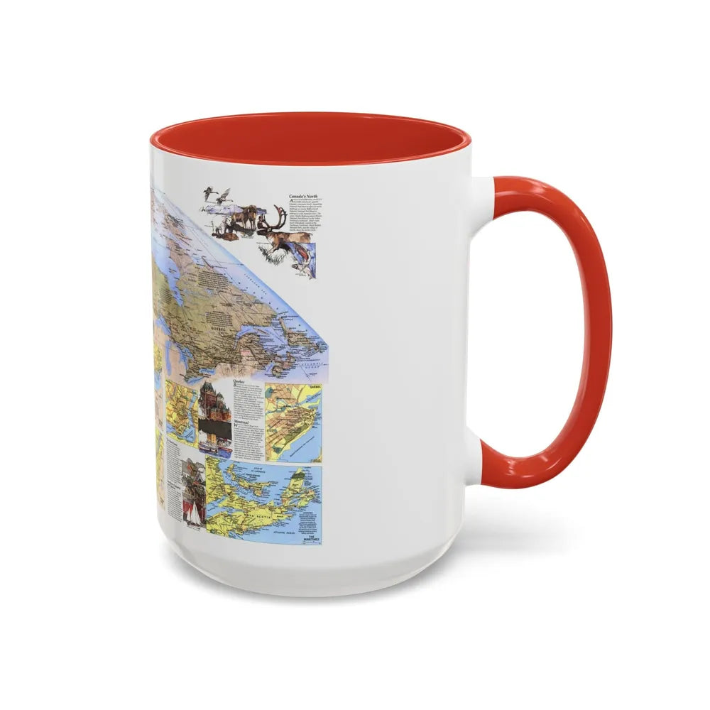 Canada - Vacationlands (1985) (Map) Accent Coffee Mug-Go Mug Yourself