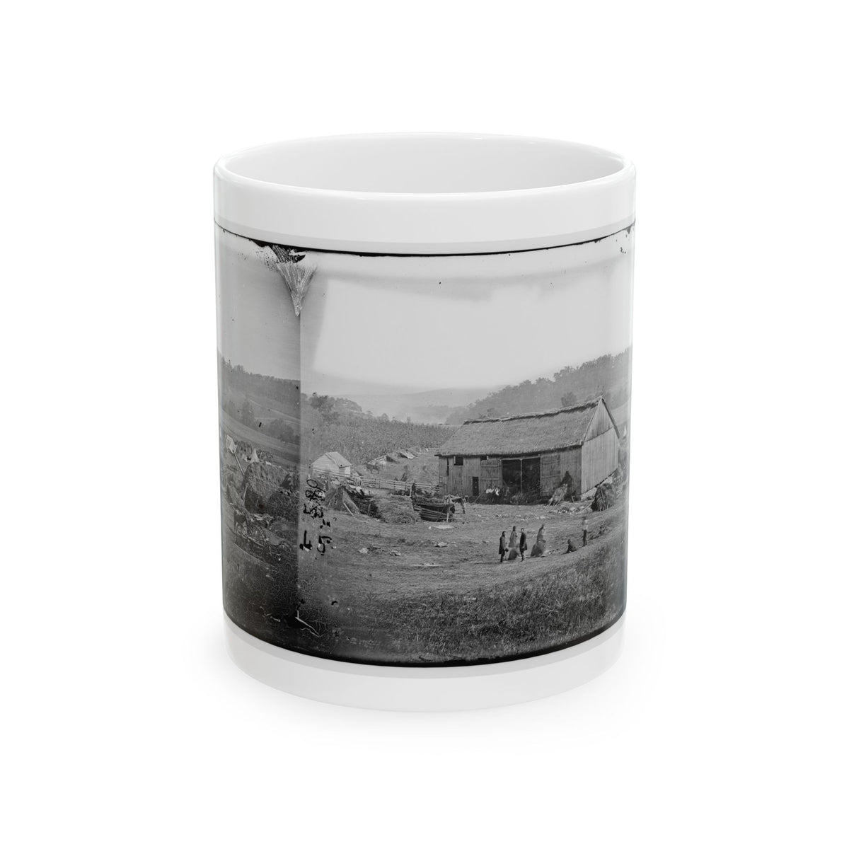 Keedysville, Md., Vicinity.  Smith's Barn, Used As A Hospital After The Battle Of Antietam (U.S. Civil War) White Coffee Mug