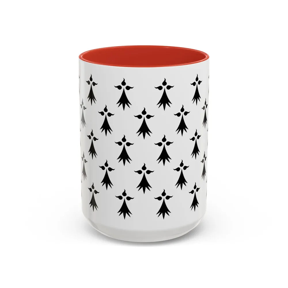 Flag of Bretagne3 France - Accent Coffee Mug-15oz-Red-Go Mug Yourself