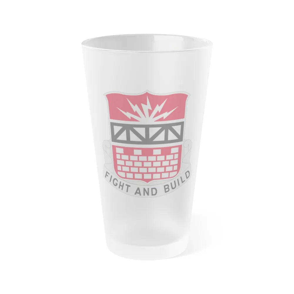 216 Engineer Battalion (U.S. Army) Frosted Pint Glass 16oz-Go Mug Yourself