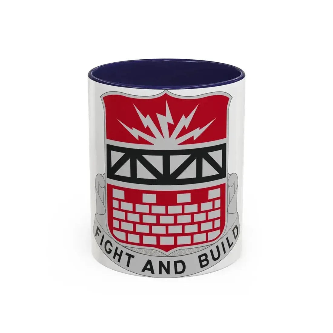 216 Engineer Battalion (U.S. Army) Accent Coffee Mug 11oz Navy - Go Mug Yourself