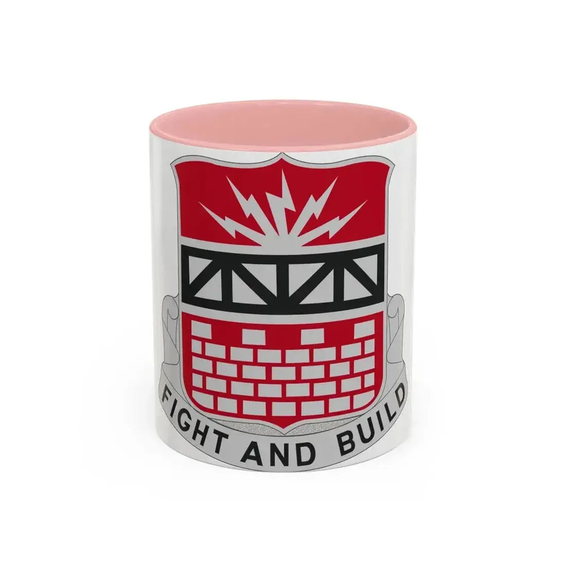 216 Engineer Battalion (U.S. Army) Accent Coffee Mug 11oz Pink - Go Mug Yourself