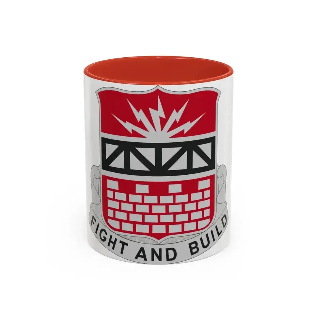 216 Engineer Battalion (U.S. Army) Accent Coffee Mug 11oz Red - Go Mug Yourself