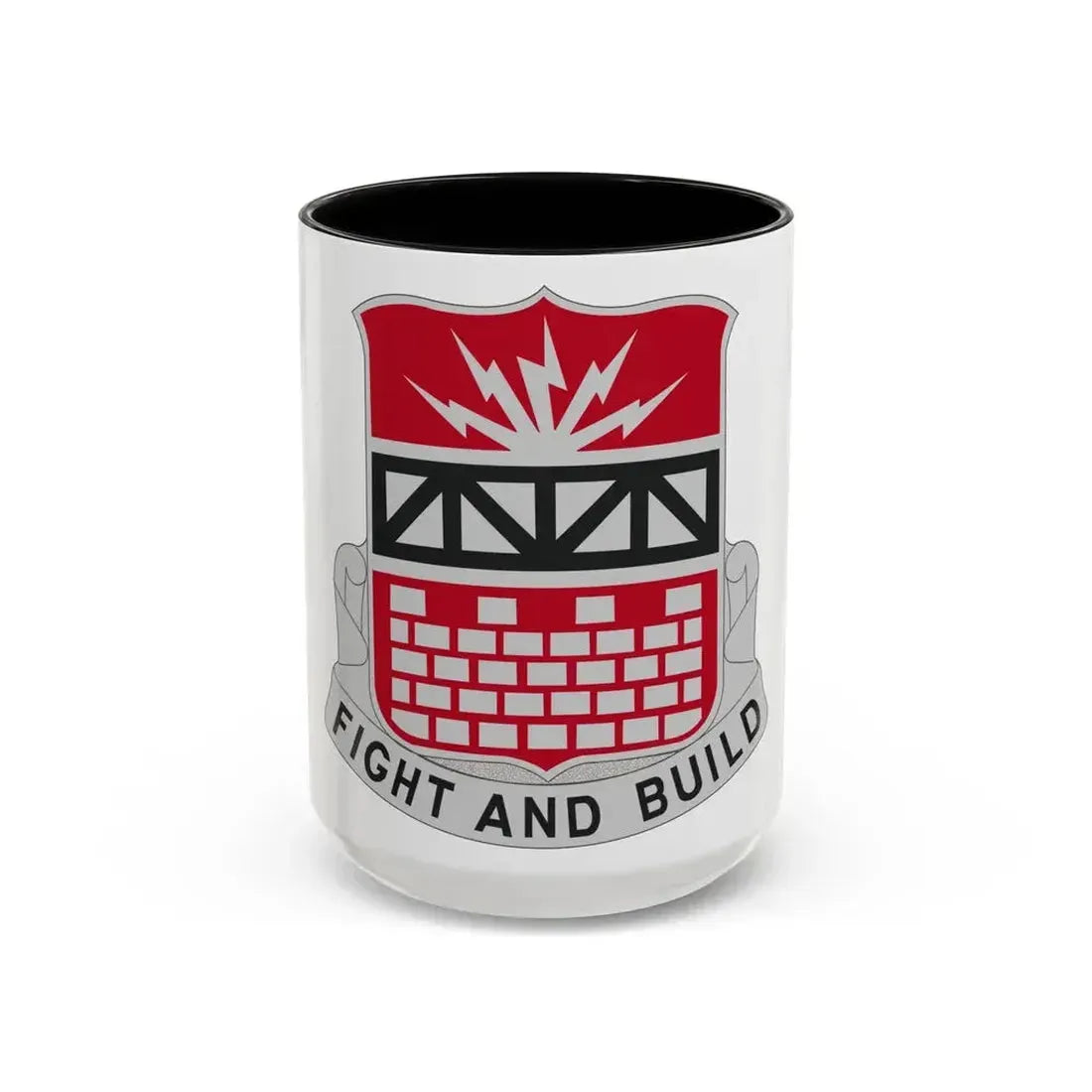 216 Engineer Battalion (U.S. Army) Accent Coffee Mug 15oz Black - Go Mug Yourself