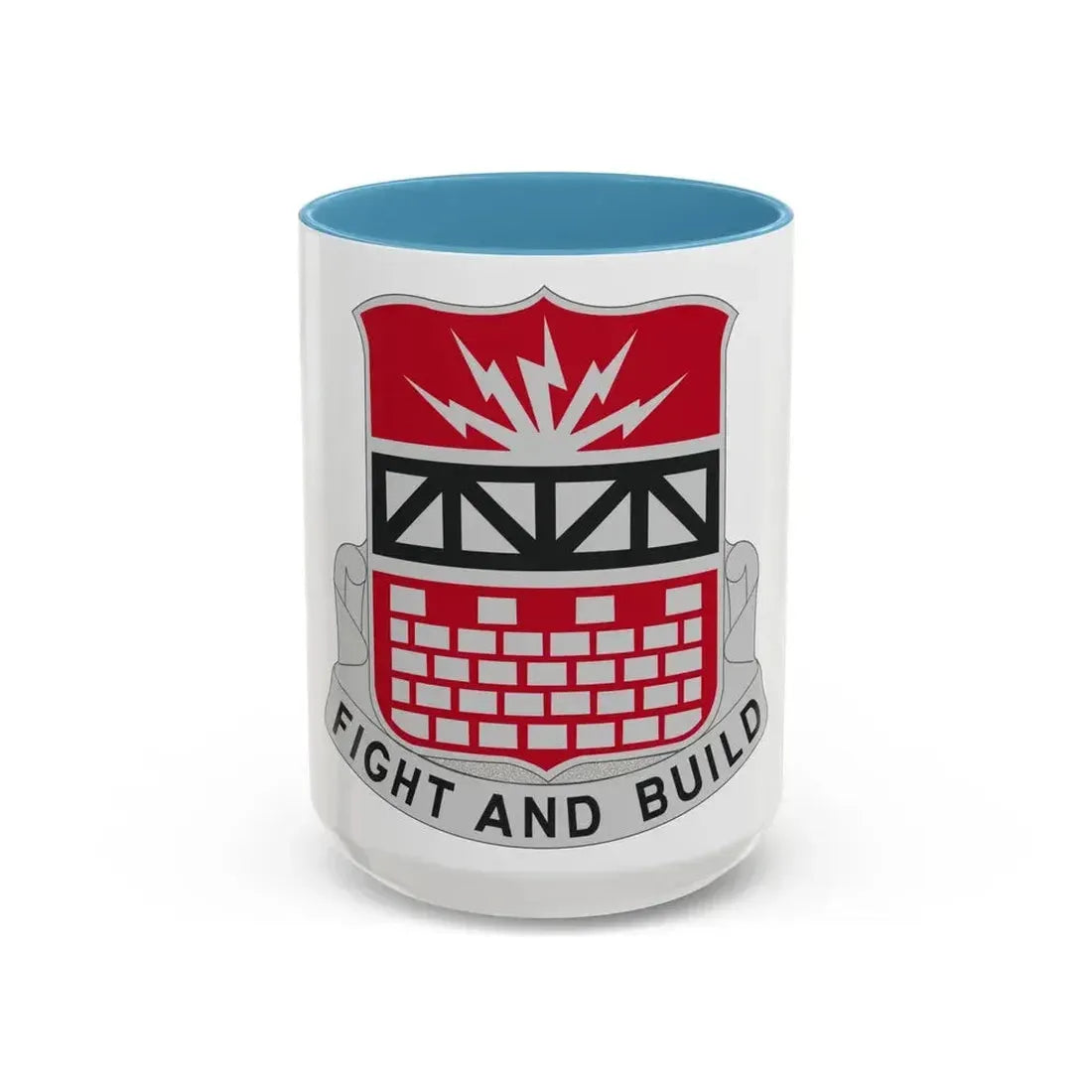 216 Engineer Battalion (U.S. Army) Accent Coffee Mug 15oz Light Blue - Go Mug Yourself