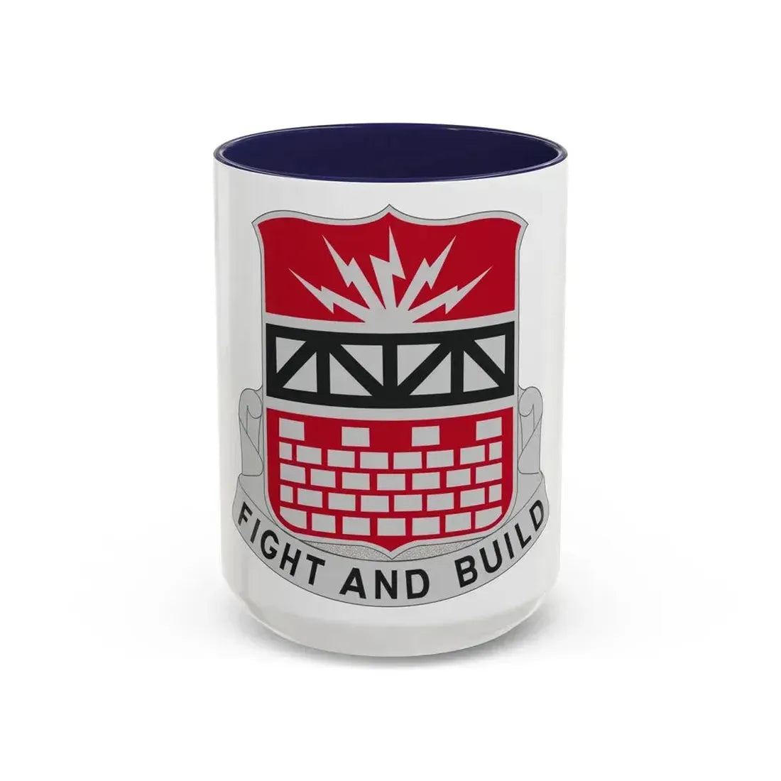 216 Engineer Battalion (U.S. Army) Accent Coffee Mug 15oz Navy - Go Mug Yourself