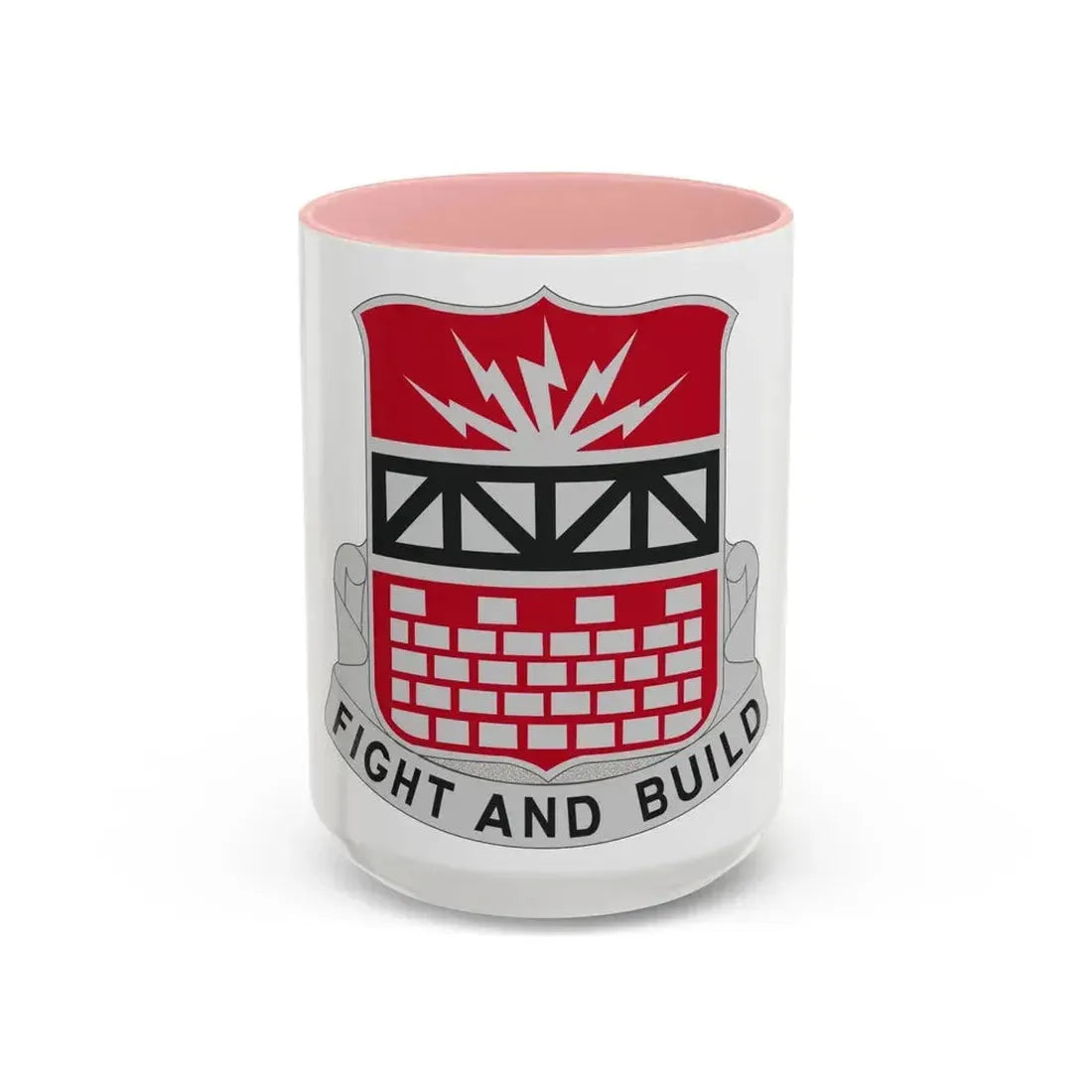 216 Engineer Battalion (U.S. Army) Accent Coffee Mug 15oz Pink - Go Mug Yourself