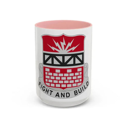 216 Engineer Battalion (U.S. Army) Accent Coffee Mug 15oz Pink - Go Mug Yourself
