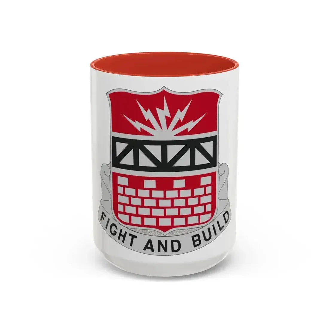 216 Engineer Battalion (U.S. Army) Accent Coffee Mug 15oz Red - Go Mug Yourself
