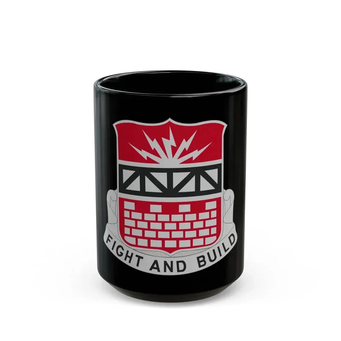 216 Engineer Battalion (U.S. Army) Black Coffee Mug 15oz - Go Mug Yourself