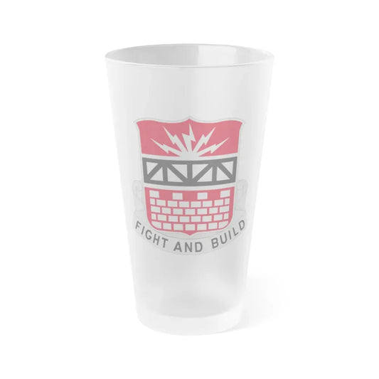 216 Engineer Battalion (U.S. Army) Frosted Pint Glass 16oz Default Title - Go Mug Yourself