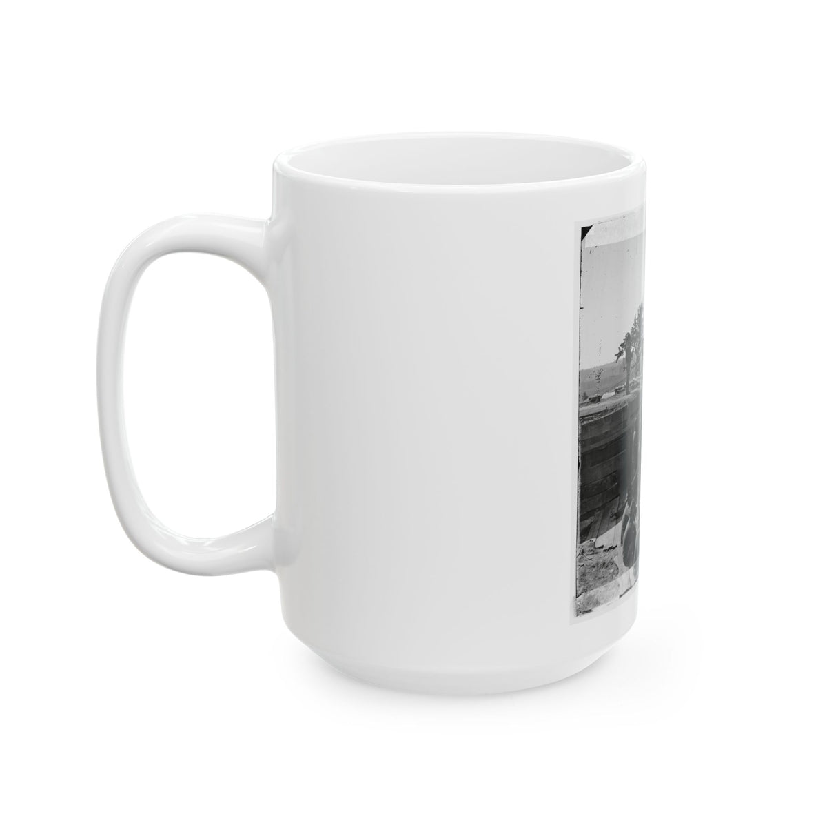 Atlanta, Ga. Federal Soldiers By Gun In Captured Fort (U.S. Civil War) White Coffee Mug