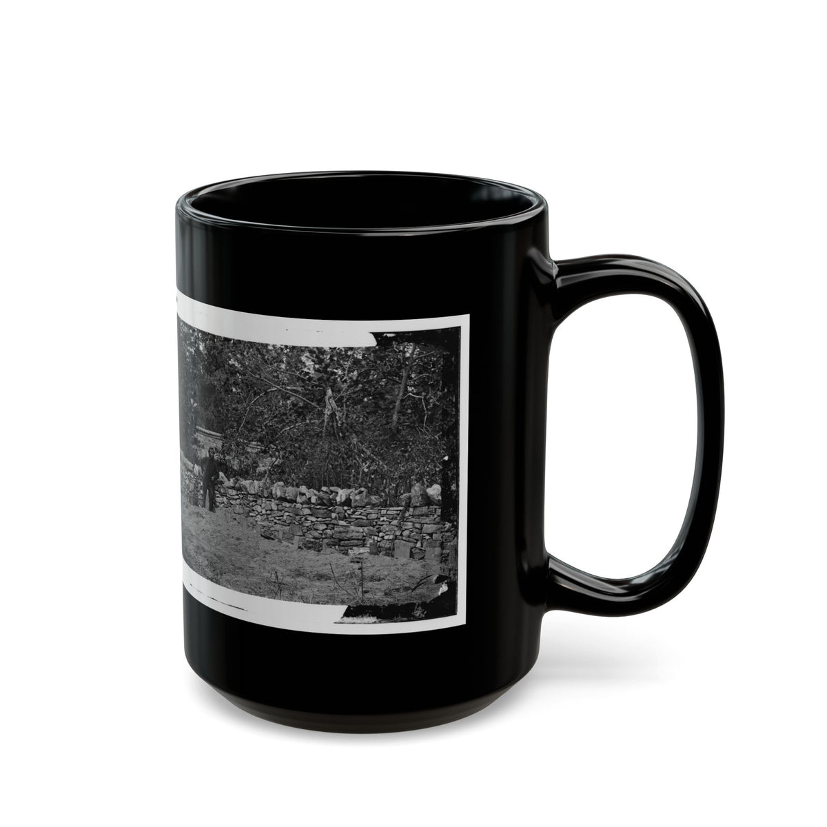 Antietam, Maryland. Graves Of Federal Soldiers At Burnside Bridge (U.S. Civil War) Black Coffee Mug