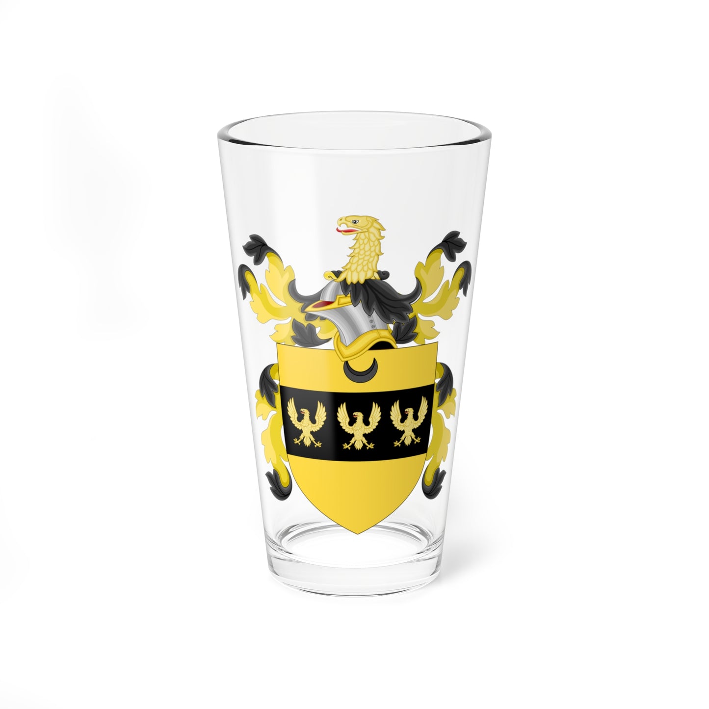 Coat of Arms of William Henry Harrison and Benjamin Harrison (United States) (Coat of Arms) Pint Glass 16oz