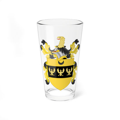 Coat of Arms of William Henry Harrison and Benjamin Harrison (United States) (Coat of Arms) Pint Glass 16oz