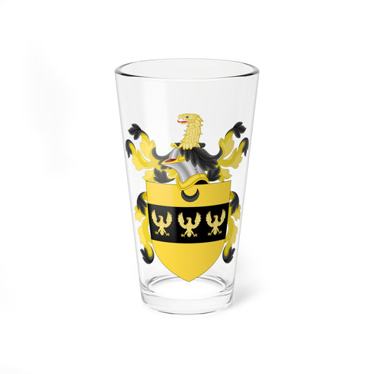 Coat of Arms of William Henry Harrison and Benjamin Harrison (United States) (Coat of Arms) Pint Glass 16oz