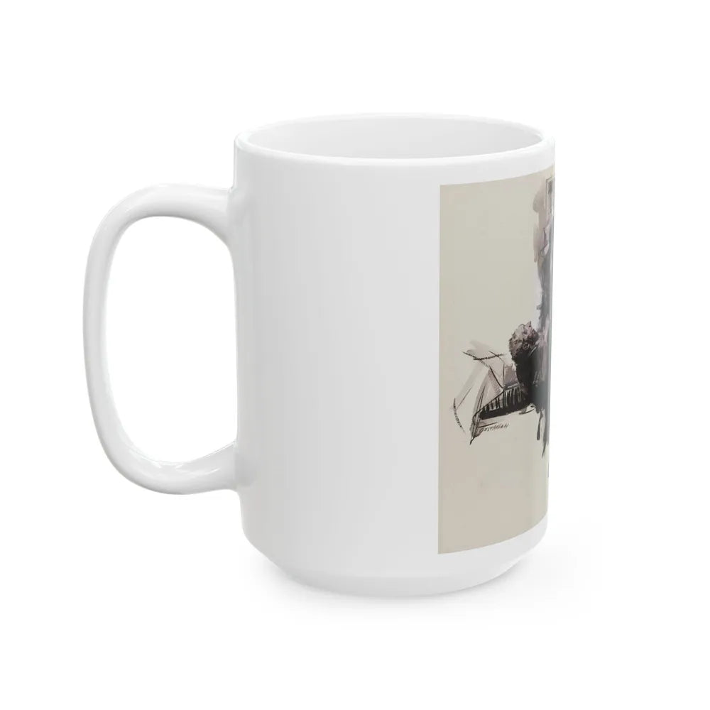 Crime Story Magazine Illustration - White Coffee Mug-Go Mug Yourself