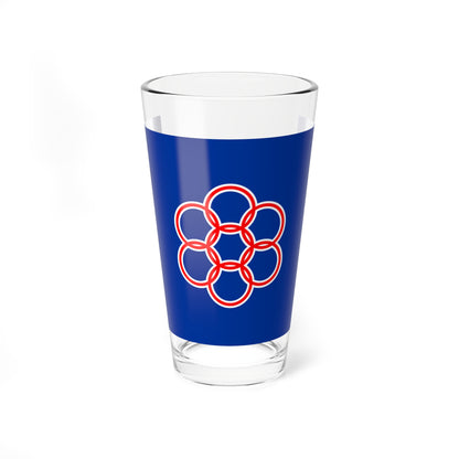 Flag of Nanae Hokkaido (Japan) Pint Glass 16oz