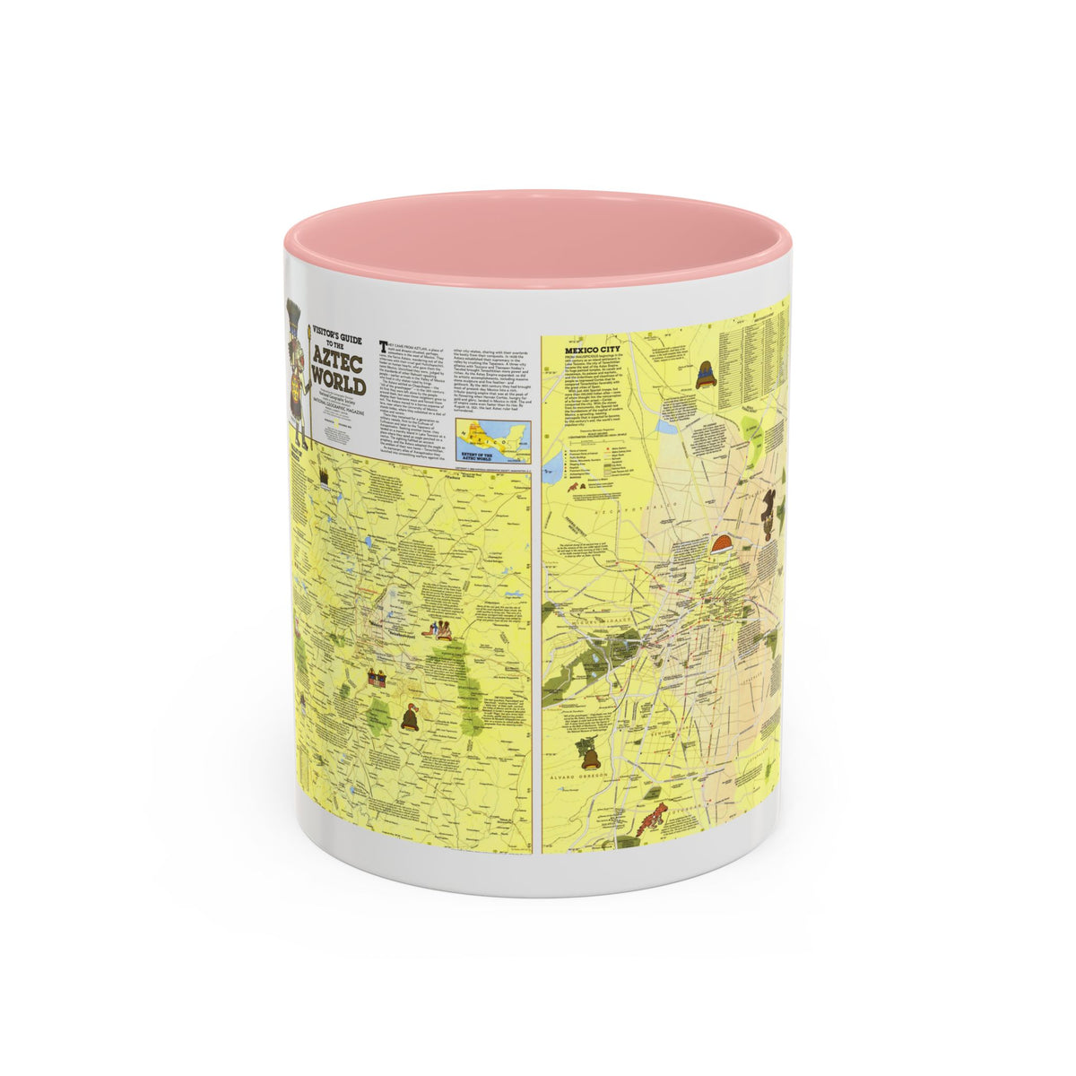 Central America - The Aztec World (1980) (Map) Accent Coffee Mug