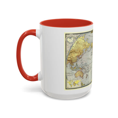 World Map (1943) (Map) Accent Coffee Mug