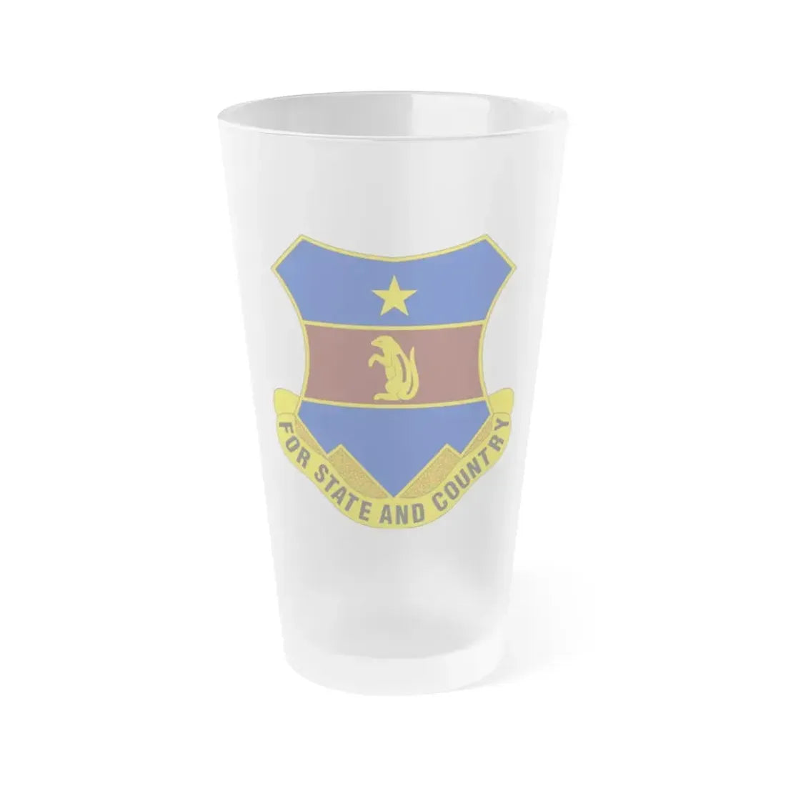 216th Air Defense Artillery Regiment (U.S. Army) Frosted Pint Glass 16oz Default Title - Go Mug Yourself