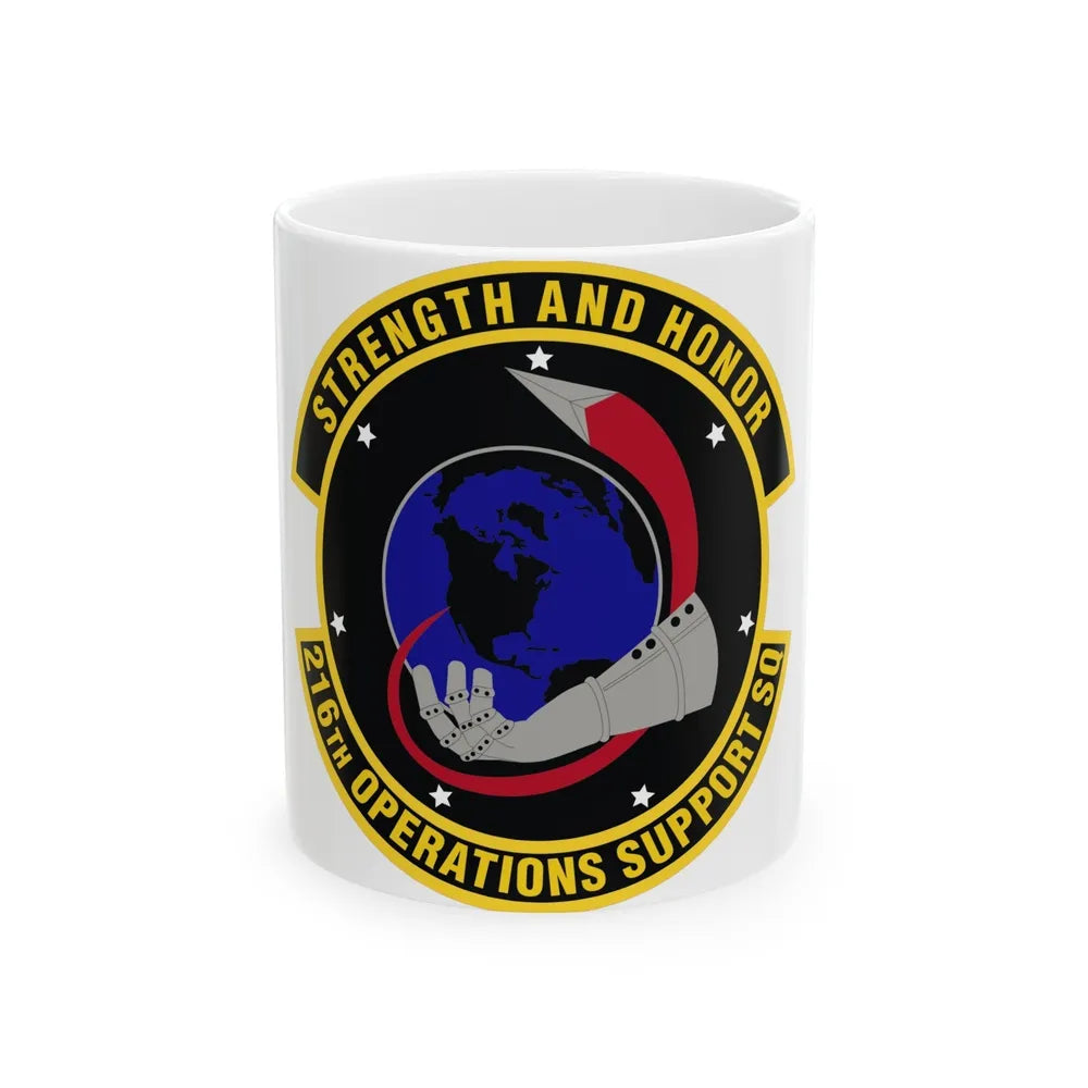 216th Operations Support Squadron (U.S. Air Force) White Coffee Mug-11oz-Go Mug Yourself