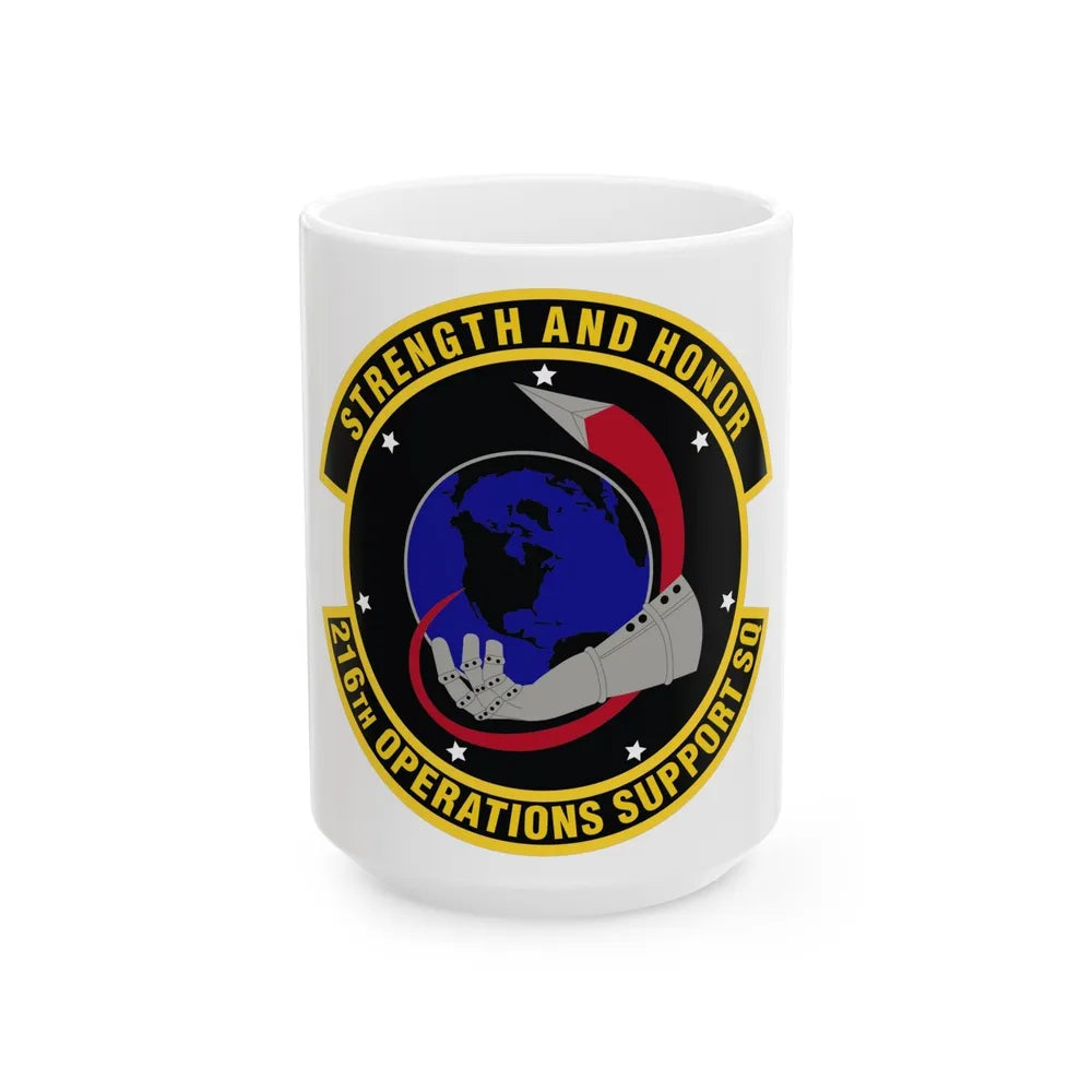 216th Operations Support Squadron (U.S. Air Force) White Coffee Mug-15oz-Go Mug Yourself