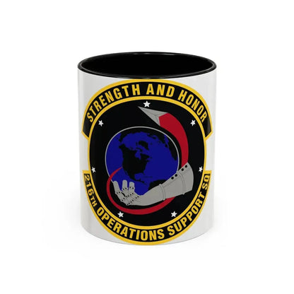 216th Operations Support Squadron (U.S. Air Force) Accent Coffee Mug 11oz Black - Go Mug Yourself