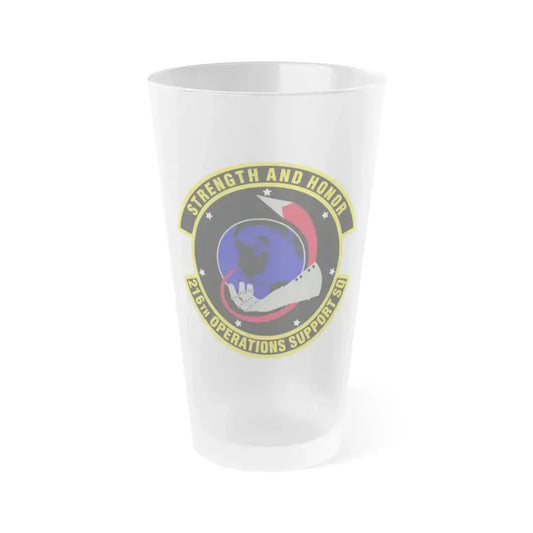 216th Operations Support Squadron (U.S. Air Force) Frosted Pint Glass 16oz 16oz Frosted - Go Mug Yourself