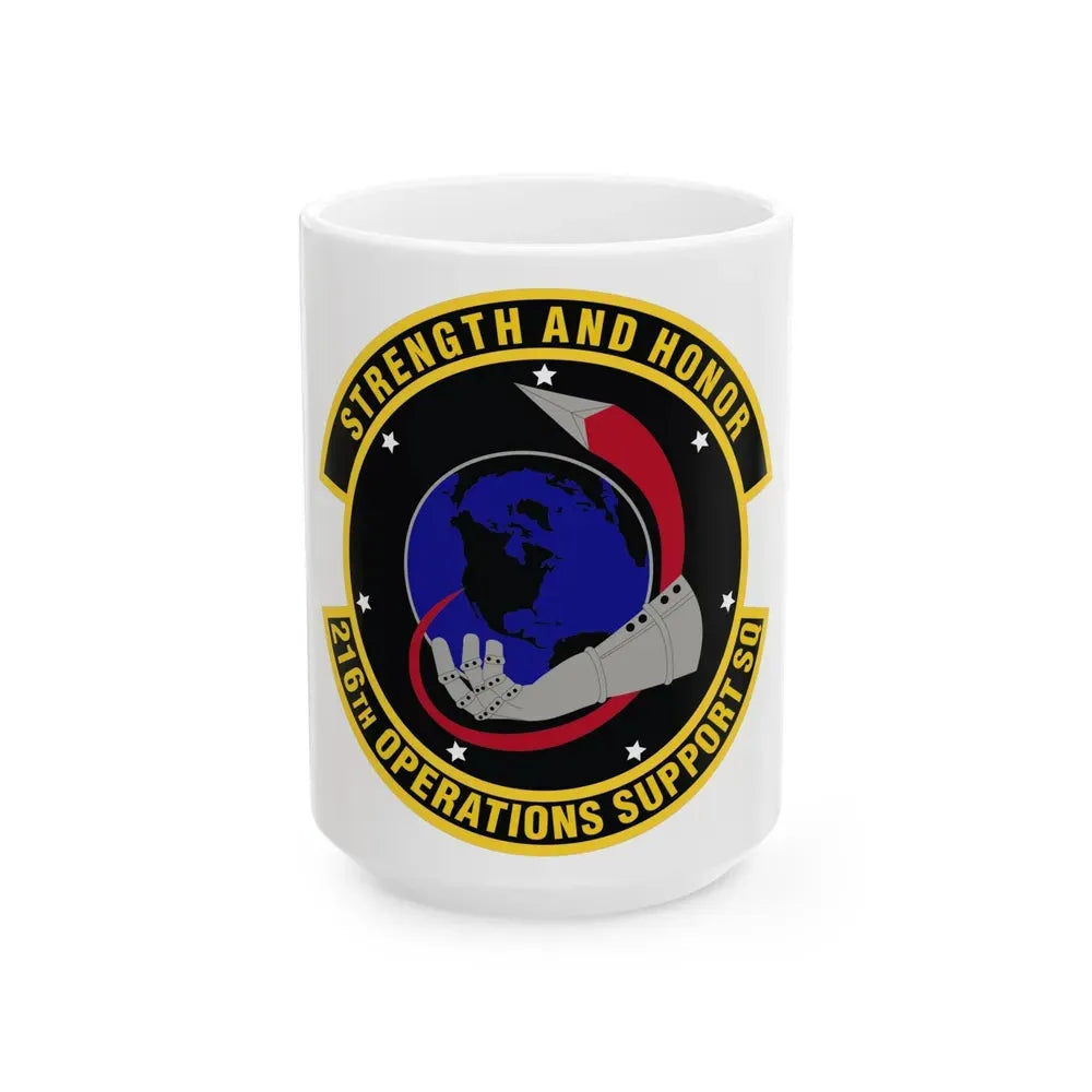 216th Operations Support Squadron (U.S. Air Force) White Coffee Mug 15oz - Go Mug Yourself