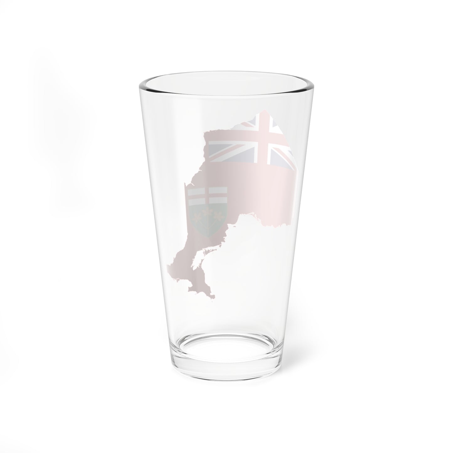 Flag-map of Ontario (Canada) Pint Glass 16oz