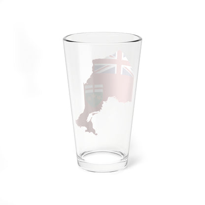Flag-map of Ontario (Canada) Pint Glass 16oz