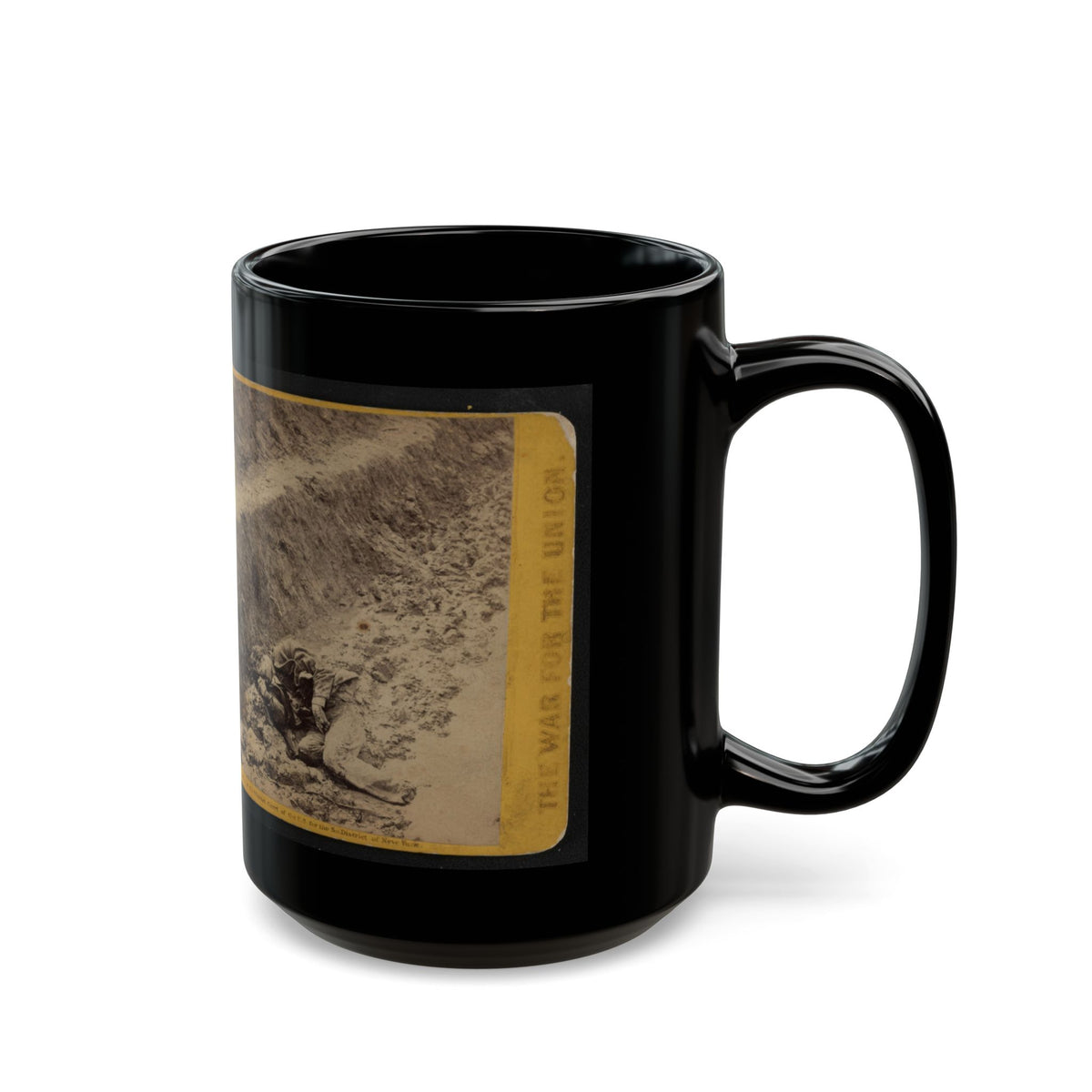 A Dead Rebel Soldier, As He Lay In The Trenches Of Fort Mahone, Called By The Soldiers,  Fort Damnation  ... (U.S. Civil War) Black Coffee Mug