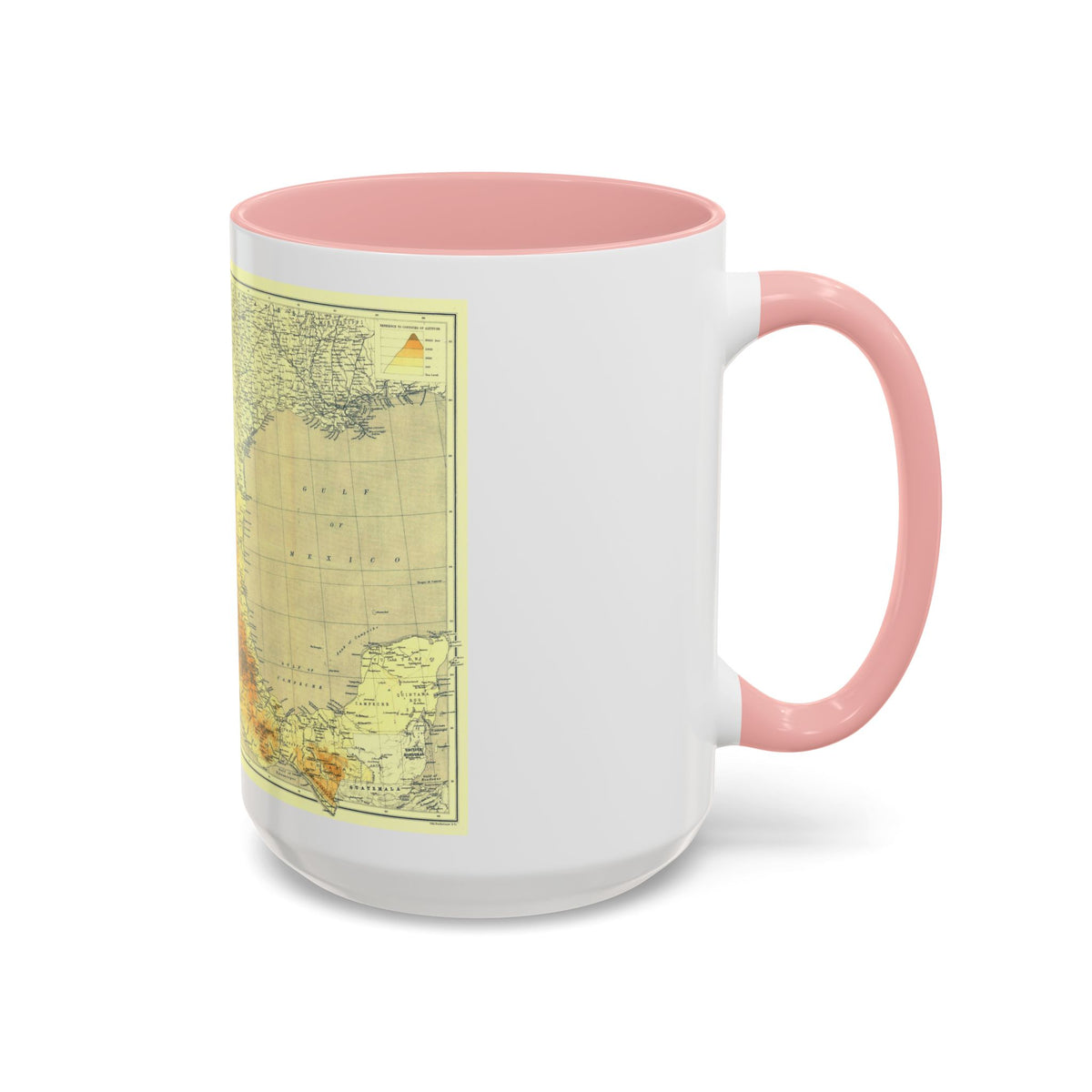 Central America & Mexico (1914) (Map) Accent Coffee Mug