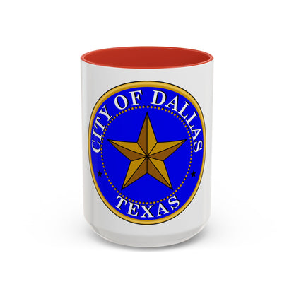 Seal of Dallas - Accent Coffee Mug