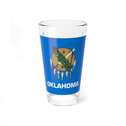 Flag of Oklahoma (United States) Pint Glass 16oz