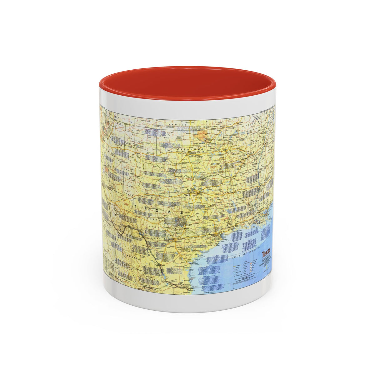 USA - Texas 1 (1986) (Map) Accent Coffee Mug