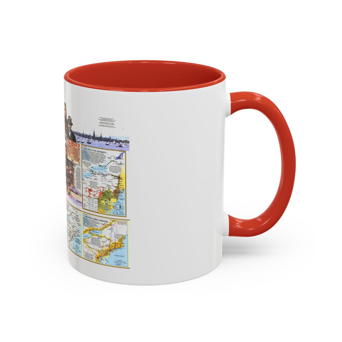 USA - Atlantic Gateways 2 (1983) (Map) Accent Coffee Mug