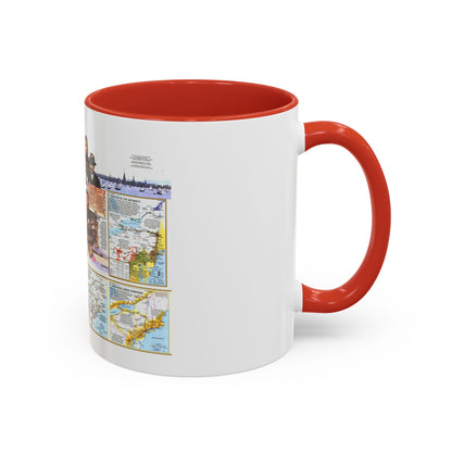 USA - Atlantic Gateways 2 (1983) (Map) Accent Coffee Mug