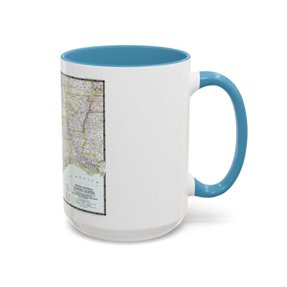 USA - South Central (1947) (Map) Accent Coffee Mug